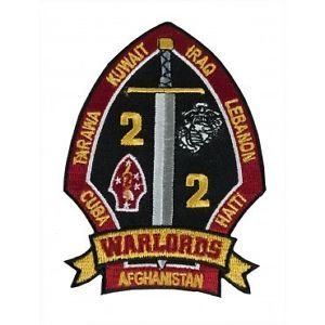 USMC 2nd Battalion 2nd Marines Patch 2 2 Warlords 2D BN 2D Mar Iraq Kuwait OIF