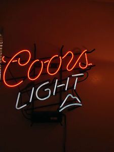 Coors Light Neon Beer Sign Display Bar Pub Man Cave Decor