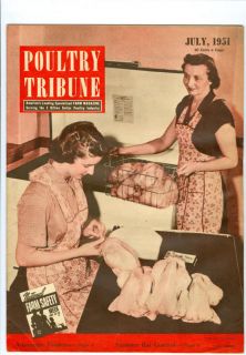 1951 Poultry Tribune Farm Magazine Automatic Feeders Summer Rat Control
