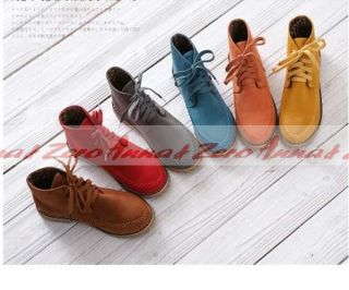 Fashion Womens Girls Casual Lace Up High Top Ankle Boots Flat Comfort Shoes
