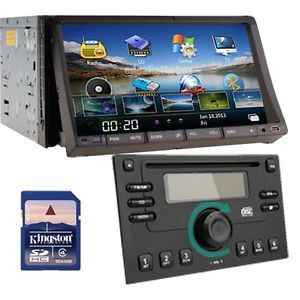In Dash Double DIN Car Deck DVD Player GPS Navigation 7" Motorized Touchscreen