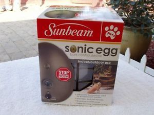 Sonic Egg Bark Control Device Pet Dog Indoor Outdoor Barking Ultrasonic EXC Cond