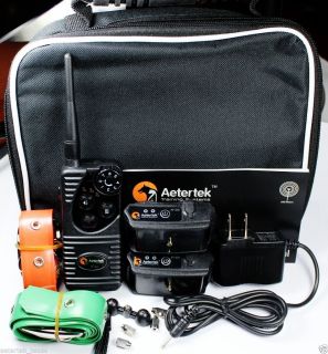 AETERTEK 555 M Remote 2 Dog Trainer Shock No Bark Training Collar Rechargeable