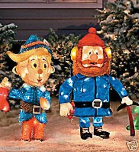 Rudolph's Hermey Yukon Cornelius Lighted Outdoor Christmas Yard Decor New