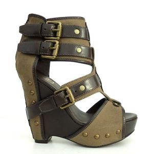 Ash Women's Leather Sandals Wedges High Class Military Luxury Shoes Number N37