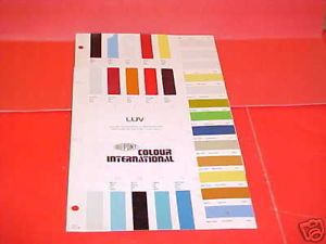1973 1982 Chevrolet Luv Truck Paint Chips Color Chart