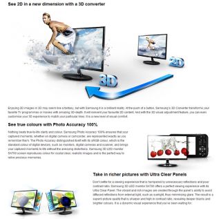 Samsung SyncMaster S23A700D Full HD 3D 23" LED Monitor DVI D HDMI 3D Glasses