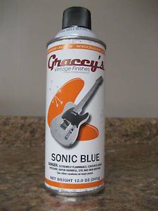 Sonic Blue Gracey's Guitar Finish Paint Aerosol Spray Can Nitro Project