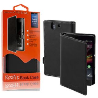 Genuine Official Roxfit Sony Xperia SP Side Flip Book Case Cover Black SMA5132B