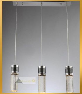 3 Light Included 3 LED Bubbles Crystal Rod Pendant Lamp Light Chandelier