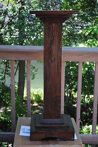 Arts Crafts Stickley Mission Mahogany Oak Wood Folk Plant Stand Pedestal 1900'S