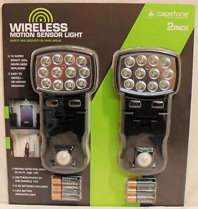 Wireless Motion Sensor Light 2 Pack Safety and Security in Dark Areas