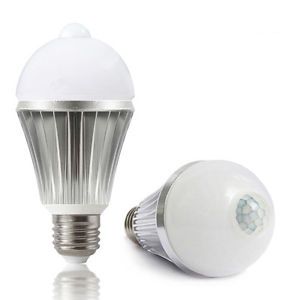 7W Warm White Motion Sensor A19 E27 LED Globe Light Bulb Security Detection Lamp