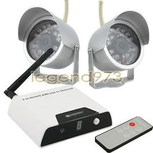 2 4G Wireless Home CCTV Security System w 2pcs Camera Infrared Night Vision Cam
