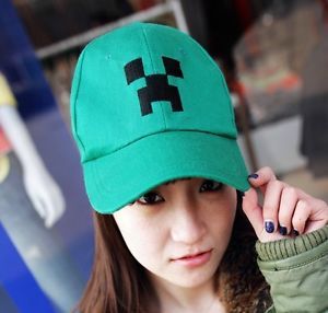 Minecraft Creeper Character Plush Hat Stuffed Animal Doll Green Monster