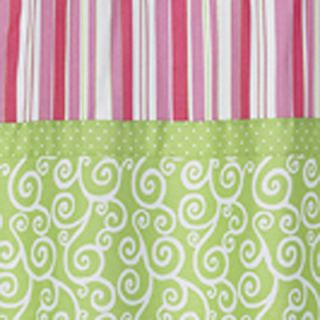 JoJo Designs Olivia Pink Green Stripe Shower Curtain