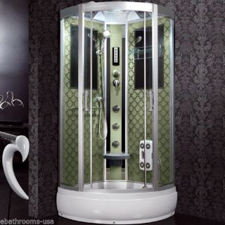 New Multifunction Hydro Therapy Massage Jet Steam Shower Room Enclosure LU8067