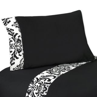 Luxury JoJo Black and White Damask Girl Toddler Kids Bedding Comforter Sheet Set