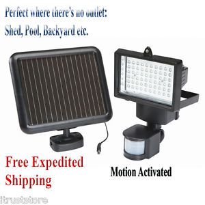 Solar Powered Security Light LED Motion Activated Detector Sensor Outdoor New