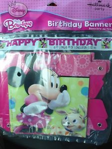 Disney's Minnie Mouse Bow tique Birthday Banner 6ft Long Hallmark