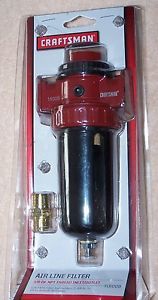Craftsman Heavy Duty Air Line Filter 16009 3 8" NPT Thread Inlet Outlet