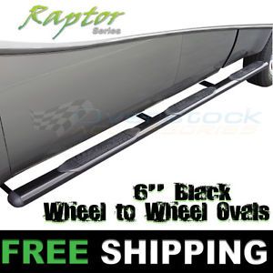 2000 Current Ford F 350 Crew Cab 8ft Long Bed Raptor 6" inch Black W2W Nerf Bars