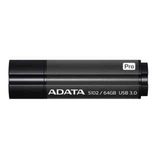 ADATA 64GB S102 Pro USB 3 0 Titanium Elite Flash Drive Gray Model AS102P 64G RGY