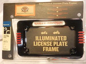 59478 04 Harley LED Lighted License Plate Frame New 1984 Up XLH 1991 Up FXD