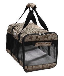 Airline Approved 'Transport' Folding Collapsible Pet Dog Carrier Crate Tote Bag