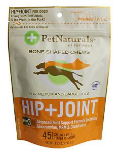 Pet Naturals Hip Joint for Medium Large Dogs 45 Chews