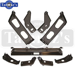 1964 Ford Galaxie 9 Piece Front Rear Bumper Bracket Set Brand New Tooling