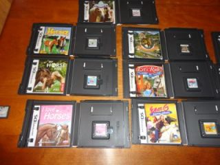 Lot of 18 Nintendo DS Video Games 16 in Cases w Book Lots of Horse Pony Games