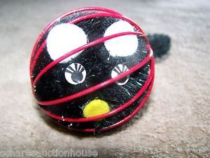 New Cat Toy Black Mouse Roll Around Ball Rattles