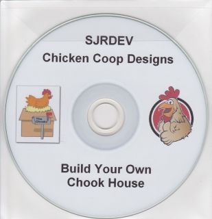 Chicken Coop Hen House Plans on CD Fowl Turkey Poultry Self Sufficiency Organic