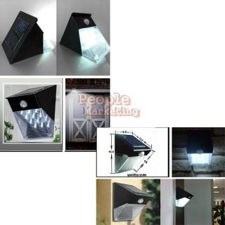 P4 Outdoor Garden Path Wall Solar Powered Stairway Mount Fence Light Lamp 12 LED