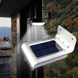 Solar Power 16LEDS Motion Sensor PIR Wall Mount Garden Path Yard Door Light Lamp