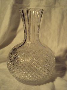 Antique Cut Glass Water Bottle Wine Carafe Decanter Vintage