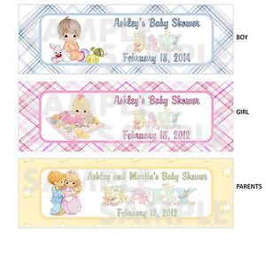 Boy Girl Parent Couple Precious Moments Baby Shower Water Bottle Label Wrappers