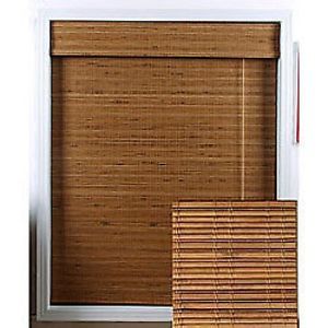 New Beautiful Bamboo Roman Natural Wood Window Shade Home 21 in x 74 in Blinds
