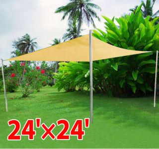 18' 24' 20'×16' Triangl Square Rectangle Sun Sail Shade Canopy Shelter Pipe Pole