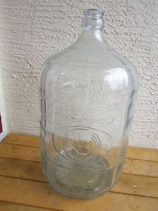 5 Gallon Great Bear Crisa Bluish Glass Wine Beer Water Bottle Bear Logo