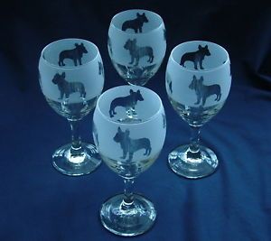 English Bull Terrier Dog Gift Wine Glasses