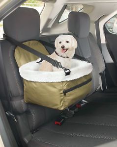 Portable Dog Cat Pet Car Booster Seat Sheepskin Liner New I6418