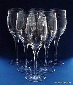 Incredible Set of 6 Large Edinburgh Crystal Wine Glasses Perfect