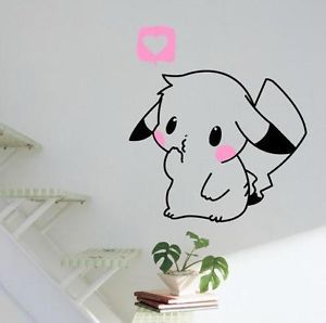 ZG 165 Cute Pokemon Pikachu Mural Decals Decor Home Removable Wall Sticker DIY