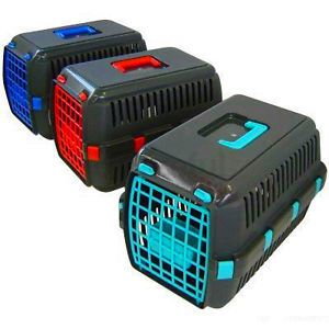 Outdoor Travel Pet Carrier Plastic Cage Crate Cat Kitten Dog Puppy Small Size