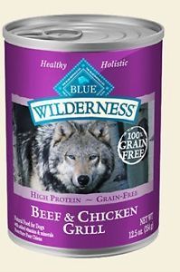 Blue Buffalo Wilderness Beef Chicken Grill Canned Dog Food