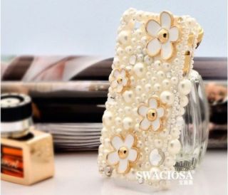 Women Lady Warehouse Lots Round Wheel Case Nail Art Decoration Pearl White Case