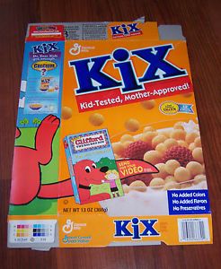 1994 General Mills Kix Cereal Box with Clifford The Big Red Dog