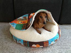 Dachshund Small Dog Bed Snuggle Bed for Burrowing Dog Autumn Doxies